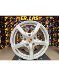 4 Adet PORSCHE ORIJINAL 7*17 5*130 ET55 71.6 SILVER JANT REVİZE EDİLMİŞ (Takım)