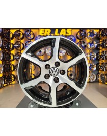 4 Adet VOLKSWAGEN POLO ORIJINAL 6*15 5*100 ET40 57.1 BLACK MACK JANT REVİZE EDİLMİŞ (Takım)