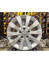 4 Adet MERCEDES ORIJINAL 6.5*16 5*112 ET52 66.6 SILVER JANT REVİZE EDİLMİŞ (Takım)