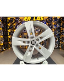 4 Adet SEAT ORIJINAL 7*17 5*112 ET49 57.1 SILVER JANT REVİZE EDİLMİŞ (Takım)